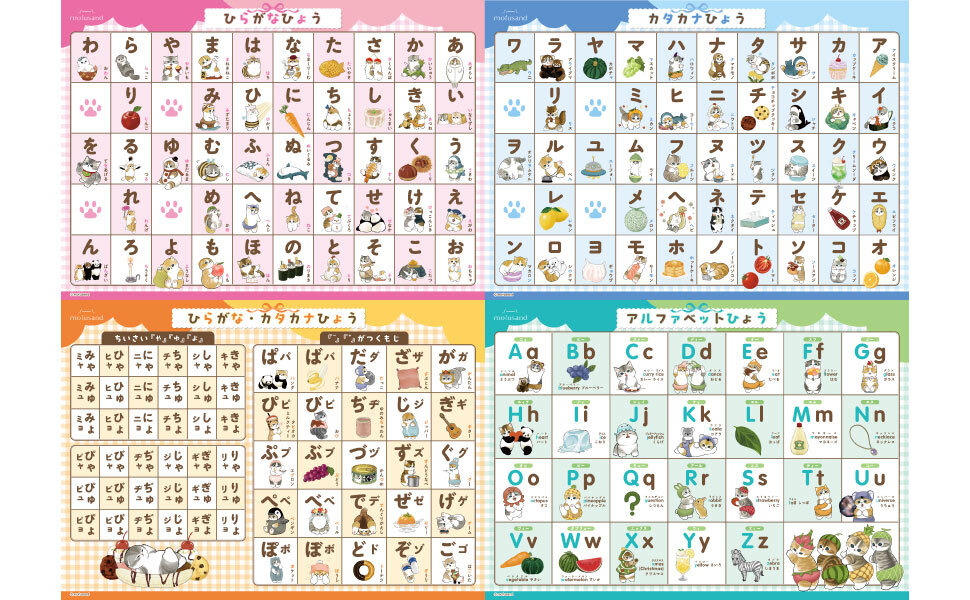おふろに貼れるおけいこポスター『mofusand おふろでたのしく おけいこポスター もじ&さんすう』発売