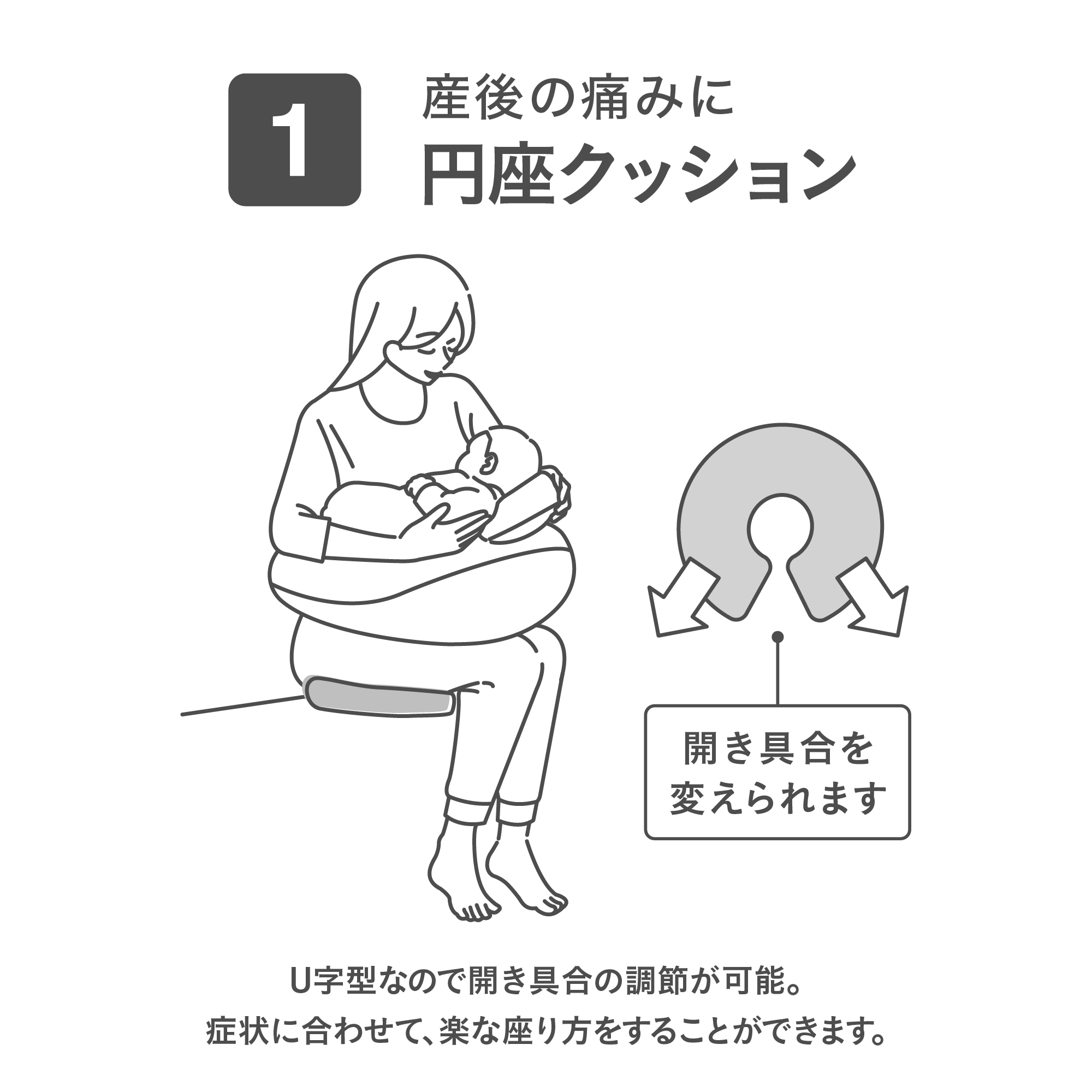 産後ママの”座るつらさ”に寄り添い、日常にもなじむ4WAY円座クッション発売